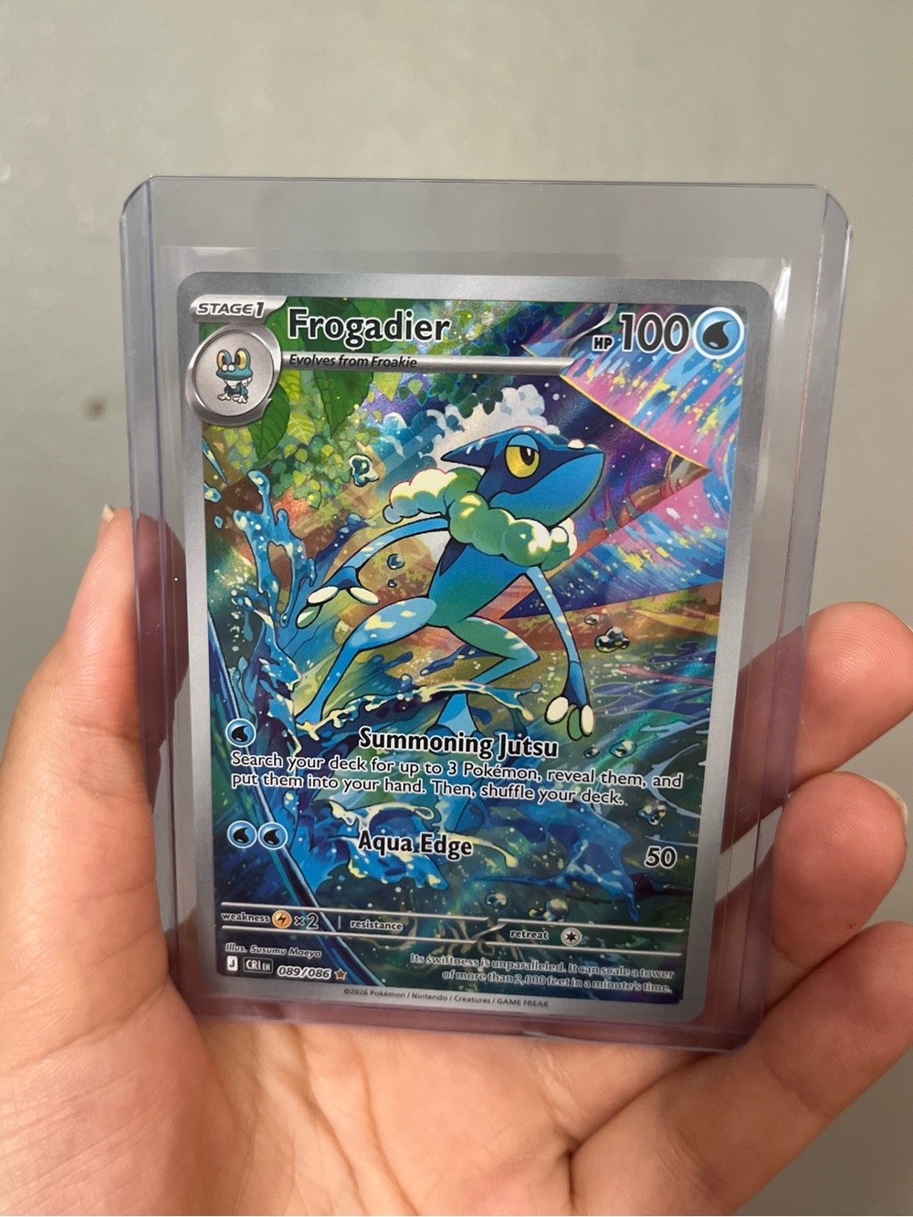 Frogadier Pokémon chaos rising full art card